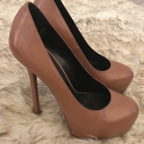 Yes Saint Laurent Tribute heel Sz 8.5 Color Nude - Picture 2 of 8
